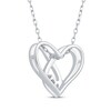 Thumbnail Image 3 of Diamond Looping Heart Necklace 1/10 ct tw Sterling Silver 18&quot;