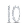 Thumbnail Image 1 of Diamond Twist Hoop Earrings 1/6 ct tw Sterling Silver