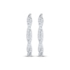 Thumbnail Image 1 of Diamond Twist Hoop Earrings 1/6 ct tw Sterling Silver