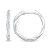 Thumbnail Image 3 of Diamond Twist Hoop Earrings 1/6 ct tw Sterling Silver