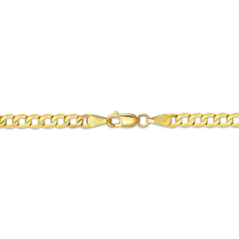 Main Image 2 of Curb Chain Necklace 3.4mm 18K Yellow Gold 22&quot;