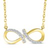 Thumbnail Image 1 of Diamond Infinity Twist Necklace 1/8 ct tw 10K Yellow Gold 18&quot;