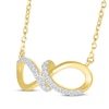 Thumbnail Image 2 of Diamond Infinity Twist Necklace 1/8 ct tw 10K Yellow Gold 18&quot;