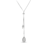 Thumbnail Image 1 of Diamond-Cut Teardrop Lariat Necklace Sterling Silver 26&quot;