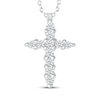 Thumbnail Image 1 of Diamond Cross Necklace 1/10 ct tw Sterling Silver 18&quot;