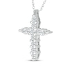 Thumbnail Image 2 of Diamond Cross Necklace 1/10 ct tw Sterling Silver 18&quot;