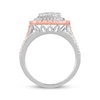 Thumbnail Image 3 of Multi-Diamond Center Double Cushion Halo Engagement Ring 2 ct tw 14K Two-Tone Gold