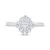 Thumbnail Image 3 of Oval-Cut Diamond Double Halo Engagement Ring 1/2 ct tw 14K White Gold