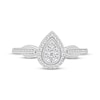 Thumbnail Image 2 of Multi-Diamond Center Pear-Shaped Halo Engagement Ring 1/4 ct tw 10K White Gold