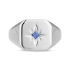 Thumbnail Image 3 of Men's Blue Lab-Created Sapphire North Star Ring Sterling Silver