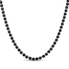 Thumbnail Image 1 of Men's Black Sapphire Tennis Necklace Sterling Silver 20&quot;