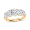 Thumbnail Image 1 of Lab-Grown Diamonds by KAY Oval-Cut Graduating Ring 2 ct tw 14K Yellow Gold