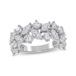 Lab-Grown Diamonds by KAY Marquise & Round-Cut Scatter Ring 2 ct tw 14K White Gold