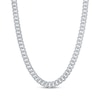 Thumbnail Image 1 of Men's Diamond Curb Chain Necklace 2 ct tw Sterling Silver 20&quot;