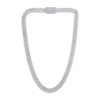 Thumbnail Image 2 of Men's Diamond Curb Chain Necklace 2 ct tw Sterling Silver 20&quot;