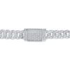 Thumbnail Image 3 of Men's Diamond Curb Chain Necklace 2 ct tw Sterling Silver 20&quot;