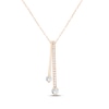 Thumbnail Image 1 of Lab-Grown Diamonds by KAY Double Drop Necklace 1/2 ct tw 14K Rose Gold 18&quot;