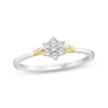 Thumbnail Image 1 of Multi-Diamond Star Promise Ring 1/6 ct tw 24K Yellow Gold Vermeil Sterling Silver