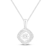 Thumbnail Image 1 of Unstoppable Love Diamond Twist Frame Necklace 1/5 ct tw 10K White Gold 19&quot;