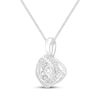 Thumbnail Image 2 of Unstoppable Love Diamond Twist Frame Necklace 1/5 ct tw 10K White Gold 19&quot;