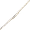 Thumbnail Image 3 of White Lab-Created Sapphire Graduated Line Necklace 18K Yellow Gold-Plated Sterling Silver 17&quot;