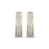 Thumbnail Image 2 of Diamond Pavé Two-Row Huggie Hoop Earrings 1/4 ct tw 10K Yellow Gold