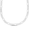 Thumbnail Image 1 of Men's Diamond Figaro Chain Necklace 2-3/4 ct tw Sterling Silver 20&quot;