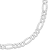 Thumbnail Image 2 of Men's Diamond Figaro Chain Necklace 2-3/4 ct tw Sterling Silver 20&quot;