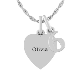 Children's Heart and Numbers Necklace