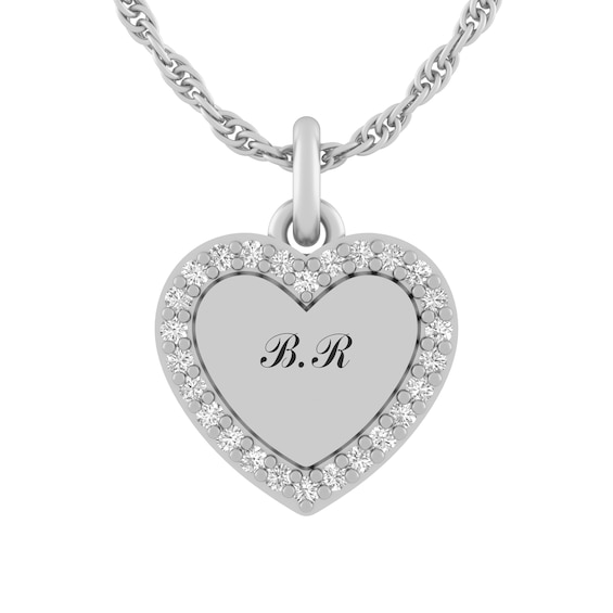 Children's Heart with White Sapphire Necklace