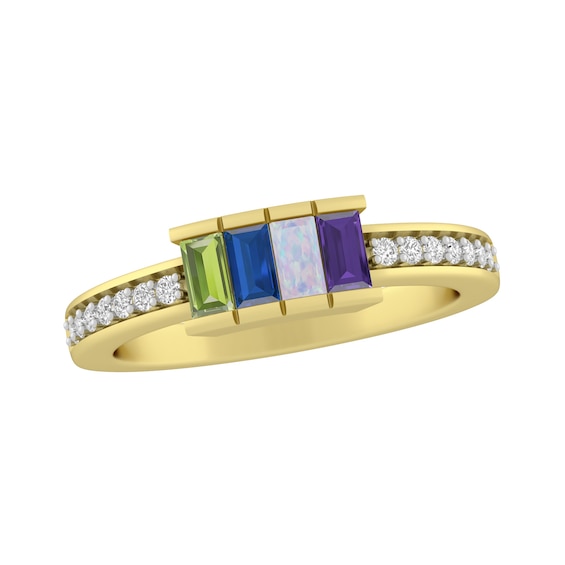 Birthstone Family & Mother's Ring (1-4 Stones)