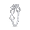 Thumbnail Image 2 of Diamond Heart Infinity Ring 1/6 ct tw Sterling Silver