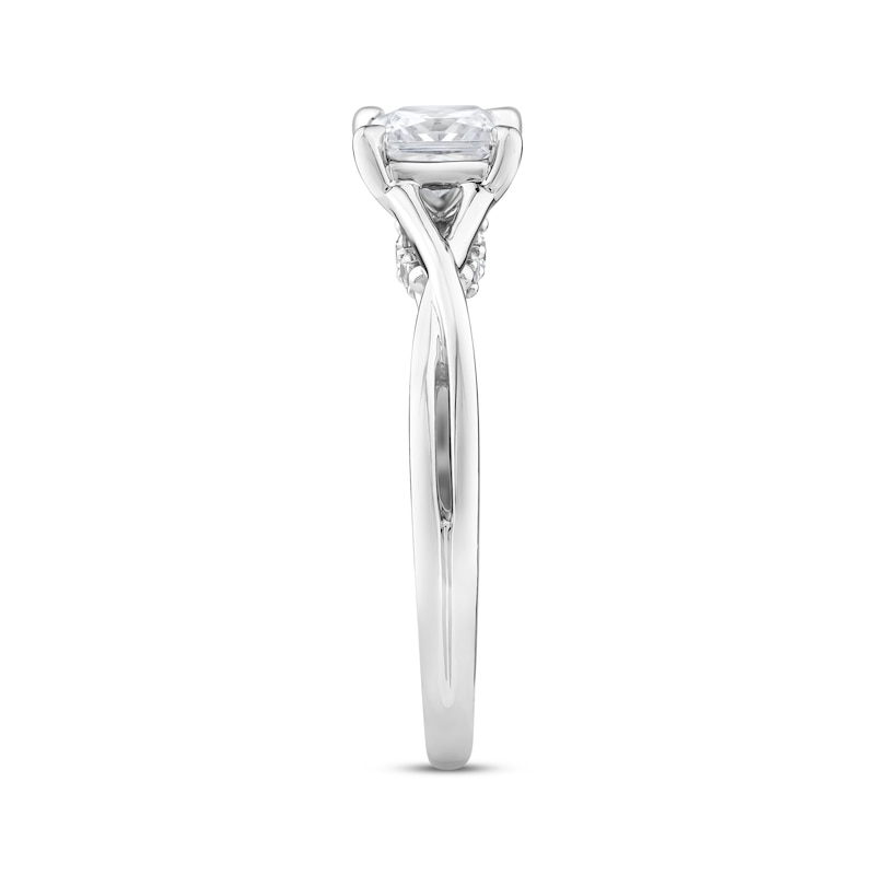 Main Image 2 of XO from KAY Princess-Cut Diamond Solitaire Ring 1 ct tw 14K White Gold (I/I2)