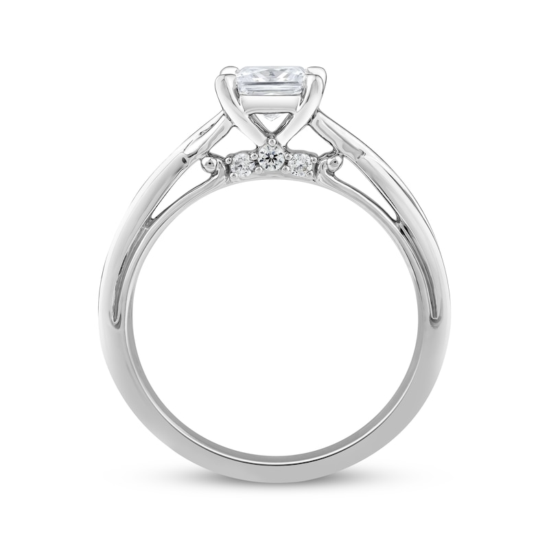 Main Image 3 of XO from KAY Princess-Cut Diamond Solitaire Ring 1 ct tw 14K White Gold (I/I2)