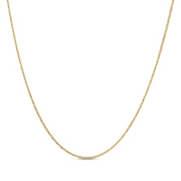 Solid Wheat Chain Necklace 1.5mm 14K Yellow Gold 18&quot;
