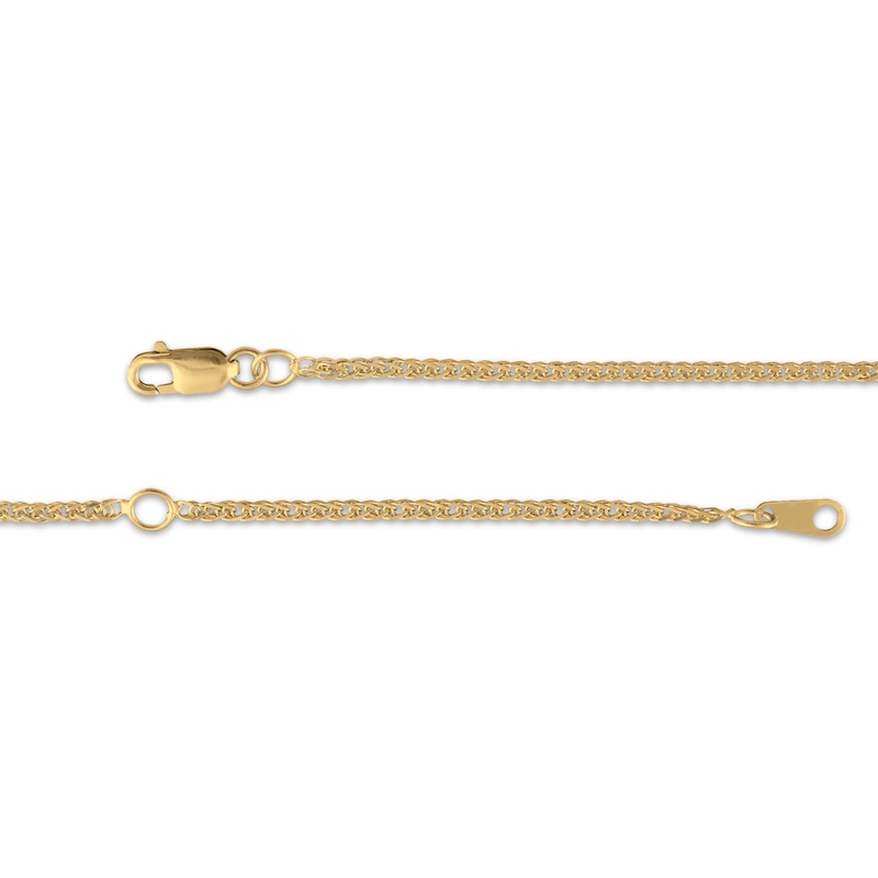 Main Image 3 of Solid Wheat Chain Necklace 1.5mm 14K Yellow Gold 18&quot;