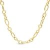 Thumbnail Image 1 of Italian Brilliance Hollow Diamond-Cut Figaro Chain Necklace 14K Yellow Gold 18&quot;