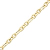 Thumbnail Image 2 of Italian Brilliance Hollow Diamond-Cut Figaro Chain Necklace 14K Yellow Gold 18&quot;