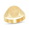 Thumbnail Image 1 of Men's Diamond-Cut Starburst Signet Ring 14K Yellow Gold