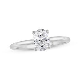 Lab-Created Diamonds by KAY Oval-Cut Solitaire Engagement Ring 3/4 ct tw 14K White Gold (F/VS2)