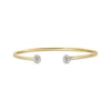 Thumbnail Image 0 of Oval-Cut Diamond Open Flex Cuff Bangle Bracelet 3/8 ct tw 14K Two-Tone Gold