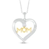 Thumbnail Image 0 of Diamond "Mom" Heart Necklace 1/6 ct tw Sterling Silver & 10K Yellow Gold 18"