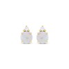 Thumbnail Image 2 of Natural Opal & Diamond Accent Stud Earrings 10K Yellow Gold
