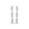 Thumbnail Image 2 of Diamond Twist Hoop Earrings 1/3 ct tw 10K White Gold