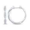 Thumbnail Image 3 of Diamond Twist Hoop Earrings 1/3 ct tw 10K White Gold