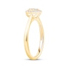 Thumbnail Image 1 of Diamond Cushion Halo Promise Ring 1/6 ct tw 10K Yellow Gold