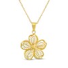 Thumbnail Image 1 of Filigree Island Flower Necklace 10K Yellow Gold 18&quot;