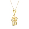 Thumbnail Image 2 of Filigree Island Flower Necklace 10K Yellow Gold 18&quot;