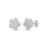 Thumbnail Image 0 of Multi-Diamond Flower Stud Earrings 1/2 ct tw 14K White Gold