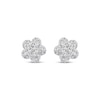 Thumbnail Image 1 of Multi-Diamond Flower Stud Earrings 1/2 ct tw 14K White Gold